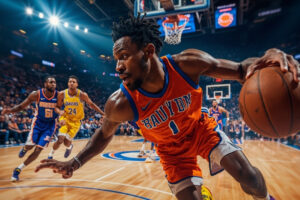 Knicks and Thunder NBA playoff basketball